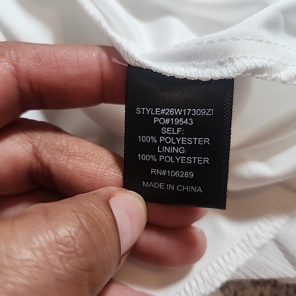 Francesca’s Mi Ami Gianne Godet White  Shiny Lined Wrap Mini Dress | Size Small. - Picture 9 of 12